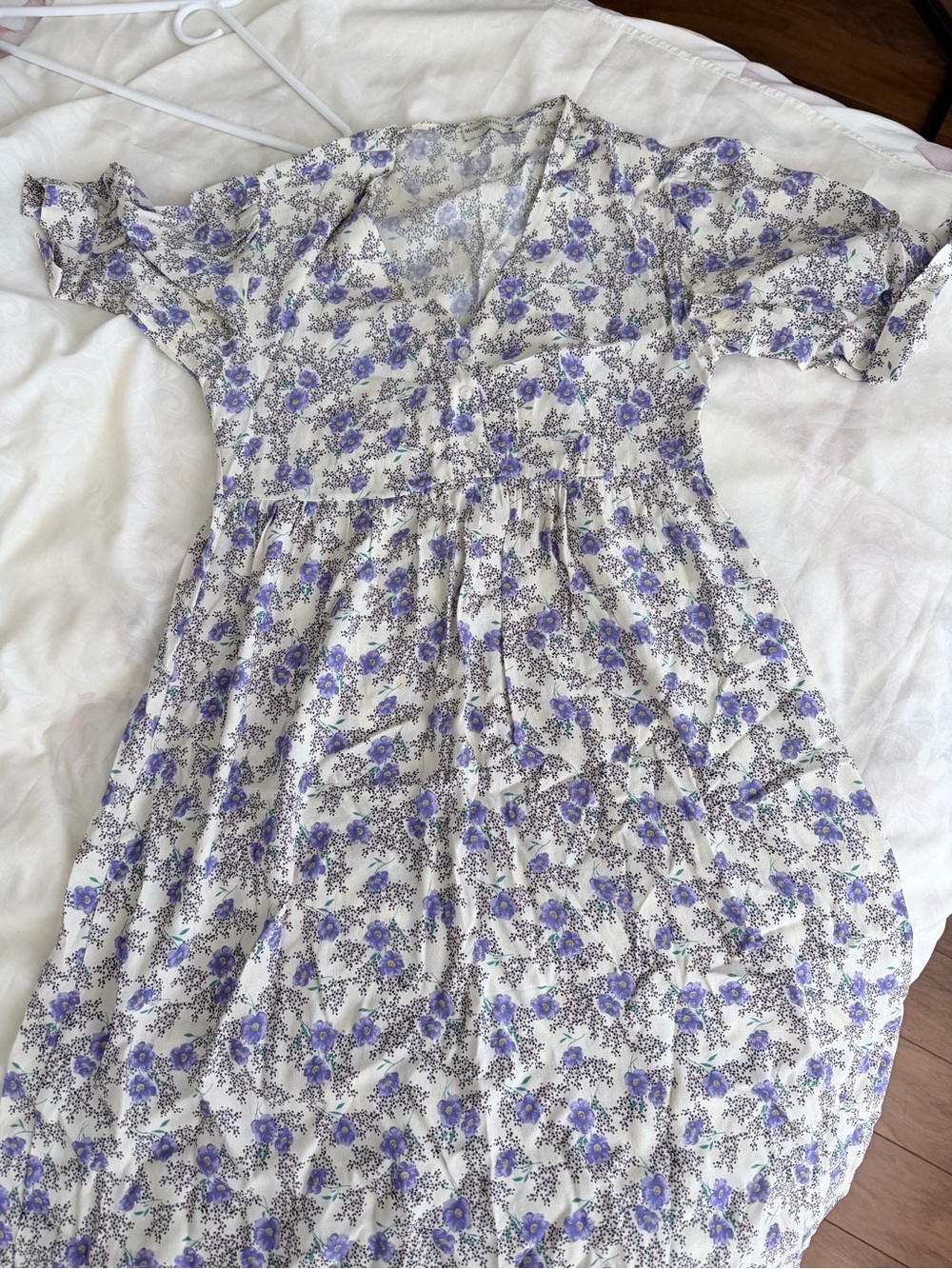 Girls' Floral Lavender Cream Dress